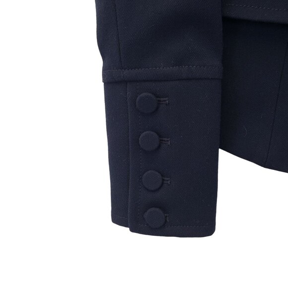 Loft Military Style Navy Blue Blazer Jacket Size 0 - Picture 5 of 6